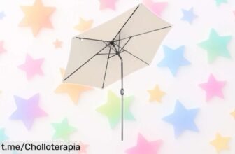 Impresionante parasol de jardín Angel Living con manivela muy fácil de usar y sistema inclinable, ¡aprovecha este chollo a precio reducido antes que se agote!