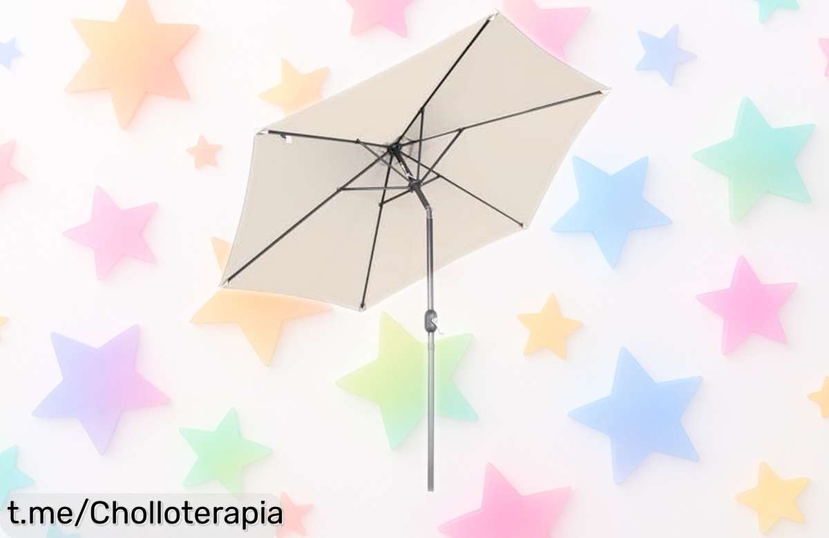 Impresionante parasol de jardín Angel Living con manivela muy fácil de usar y sistema inclinable, ¡aprovecha este chollo a precio reducido antes que se agote!