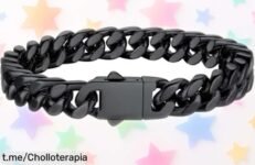 Impresionante pulsera de cadena cubana Bestyle en acero negro a un precio de escándalo, ¡lleva contigo el estilo Miami que todos quieren! No lo pienses más, hazla tuya ya.