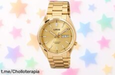 Impresionante reloj analógico automático Seiko RL498AX9 con correa dorada, ahora a un precio loco que te hará no querer soltarlo nunca más. ¡Aprovecha este super chollo!