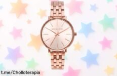 Impresionante reloj de mujer Michael Kors Pyper, diseño rojo oro y correa de acero a un precio rebajado que grita lujo. ¡Hazte con él y brilla como nunca!
