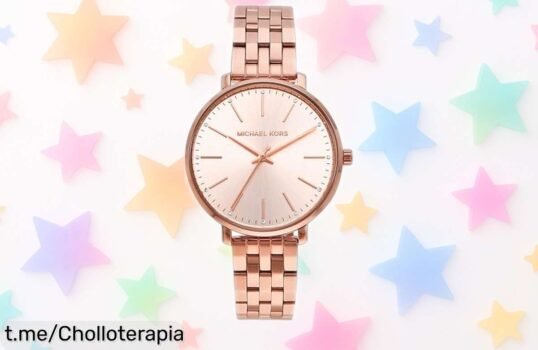 Impresionante reloj de mujer Michael Kors Pyper, diseño rojo oro y correa de acero a un precio rebajado que grita lujo. ¡Hazte con él y brilla como nunca!