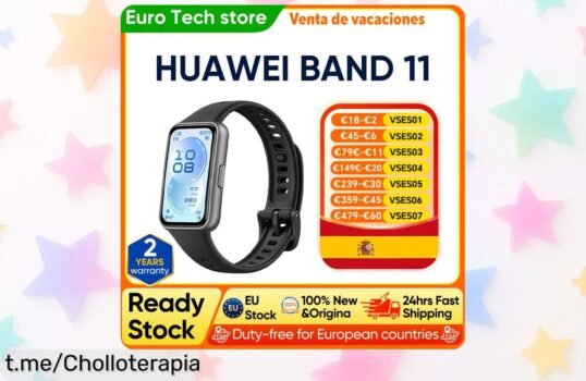 Impresionante reloj inteligente Huawei Band 11 con pantalla AMOLED, resistente al agua y ¡a un precio de escándalo que no puedes dejar pasar!