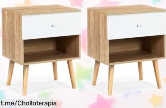Impresionantes mesitas de noche Emmie de IDMarket con estilo nórdico a un precio locazo que transforma tu habitación en un espacio ordenado y acogedor. ¡No te lo pierdas!