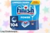Impresionantes pastillas Finish Power All in 1 para lavavajillas, ¡104 unidades que dejarán tus platos brillando! Este chollo no se repite, no lo dejes escapar.