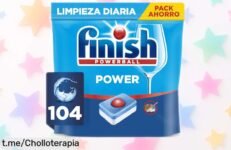 Impresionantes pastillas Finish Power All in 1 para lavavajillas, ¡104 unidades que dejarán tus platos brillando! Este chollo no se repite, no lo dejes escapar.