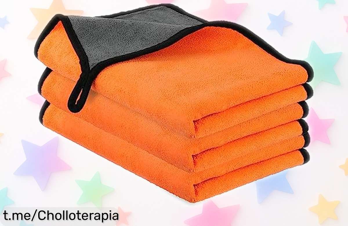 Impresionantes toallas de microfibra URAQT, pack de 3 pañitos absorbentes que dejarán tu coche reluciente; ¡no pierdas este ofertón y saca el brillo a tus momentos!