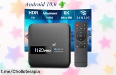 Increíble Android TV HONGTOP H20PRO en 4K con wifi y 16GB de espacio, ¡rebajadísimo! Disfruta de tus pelis y series favoritas como nunca antes, no te quedes sin el tuyo.