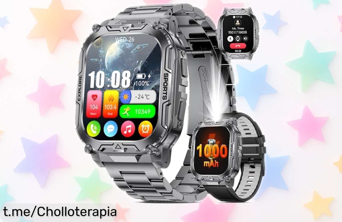 Increíble HIRREO Smartwatch para hombre, batería de 60 días y control de más de 100 deportes a un precio increíblemente bajo, ¡no te lo puedes perder!