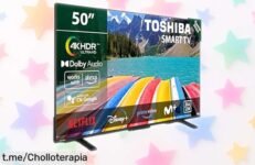 Increíble Smart TV Toshiba de 50” con imagen 4K y sonido Dolby, ¡rebajado para que disfrutes del cine en casa como nunca antes! No te quedes sin la tuya.