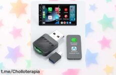 Increíble adaptador mini USB 2 en 1 para CarPlay y Android Auto con señal estable y velocidad brutal, ahora a un precio regaladísimo que no te puedes perder. ¡Cómpralo ya!