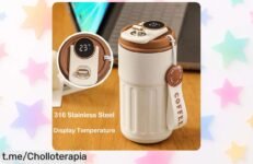 Increíble botella termo de 450ml con pantalla que muestra la temperatura, acero inoxidable para aguantar tu ritmo y a un precio regalado ¡No te quedes sin la tuya!