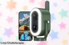 Increíble cámara de seguridad portátil Xega 4G LTE con visión nocturna en color y batería gigante, un super chollo para tus aventuras al aire libre que no puedes dejar pasar.