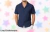 Increíble camisa guayabera de manga corta para hombre en un ofertón que no puedes dejar escapar; prepárate para lucir genial y fresquito en cualquier momento.