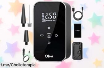Increíble compresor de aire portátil Olvy: inflar coche, bici o pelotas en minutos gracias a su potencia; llevátelo ya y sorpréndete con lo que puedes hacer donde quieras.