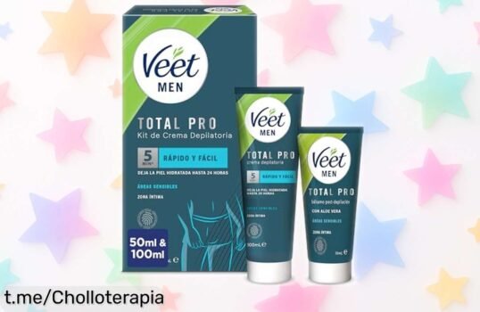 Increíble crema depilatoria para hombres Veet Men en pack de 2 con bálsamo postdepilación que hará que tu piel se sienta fresca y libre de irritaciones. ¡No te quedes sin ella!