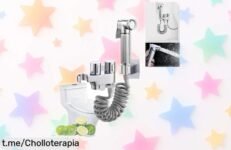 Increíble ducha higiénica con soporte y manguera espiral para tu hogar o mascota, ¡ahora a un precio regalado que no podrás dejar pasar!
