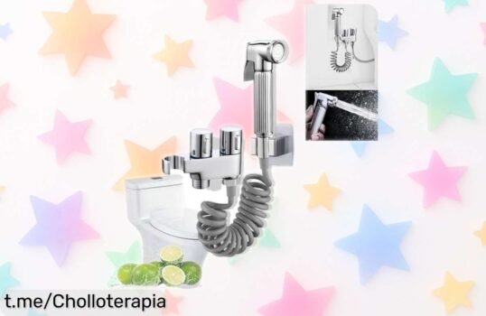 Increíble ducha higiénica con soporte y manguera espiral para tu hogar o mascota, ¡ahora a un precio regalado que no podrás dejar pasar!