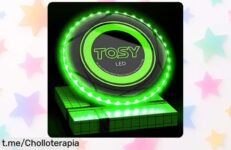 Increíble frisbee TOSY con 36 LEDs que brillan en la oscuridad, el regalo perfecto para divertir a niños y adolescentes ya rebajado; ¡haz de cada lanzamiento una aventura mágica!