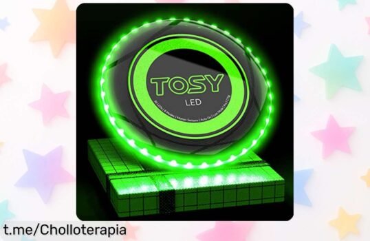 Increíble frisbee TOSY con 36 LEDs que brillan en la oscuridad, el regalo perfecto para divertir a niños y adolescentes ya rebajado; ¡haz de cada lanzamiento una aventura mágica!