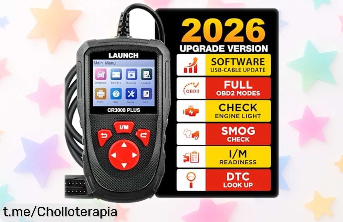 Increíble lector de códigos para coches LAUNCH CR3008 Plus a precio loco, solución rápida y fácil para diagnosticar fallos en tu auto. ¡No pierdas tiempo y ahorra hoy mismo!