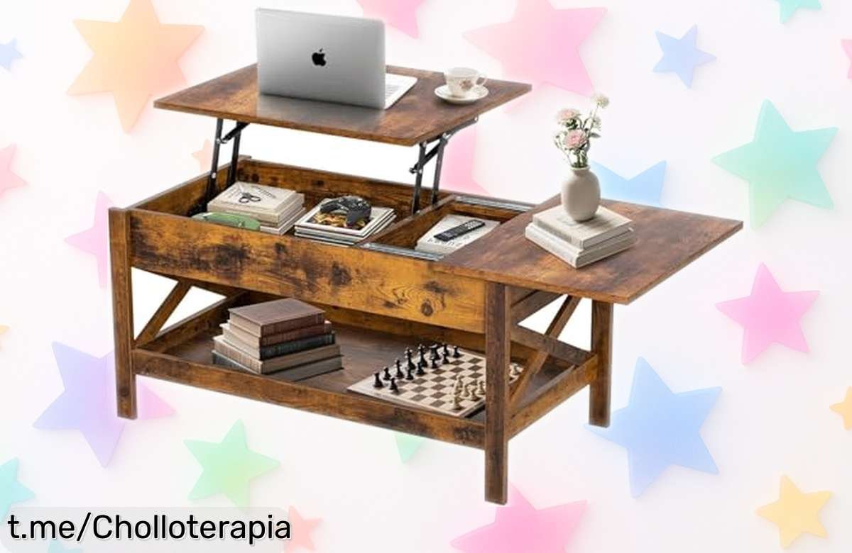 Increíble mesa de centro elevable Vendricasa con espacio oculto: calidad y estilo a un precio rebajado que hará brillar tu salón o despacho. ¡Consíguela ya antes de que se agote!