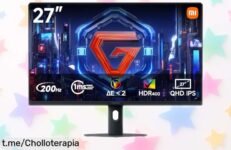 Increíble monitor gaming 27 Xiaomi G27Qi con pantalla 2K rebajada, flujo y rapidez sin igual para que tus juegos brillen; no dejes pasar esta oportunidad única.