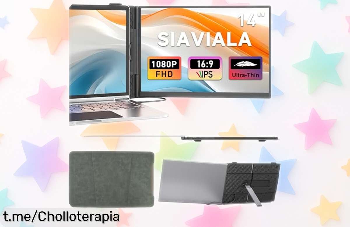 Increíble monitor portátil Siaviala de 14 pulgadas Full HD, rebajado a precio loco para que trabajes y juegues donde quieras; ¡no te lo pierdas, es una oportunidad única!