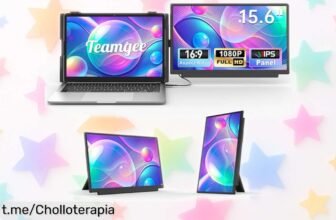 Increíble monitor portátil Teamgee de 15.6” con imagen supernítida que te acompaña a cualquier lugar y mejora tu trabajo o juego; ¡no puedes dejar pasar este regalazo!