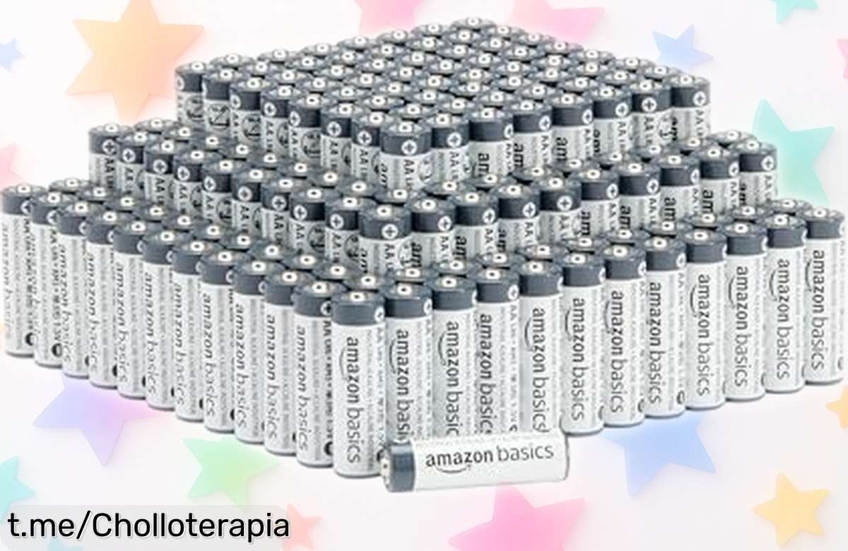 Increíble pack de 150 pilas AA Amazon Basics, ¡rebajadas y listas para acompañarte hasta por 5 años en todos tus gadgets! No te quedes sin energía.
