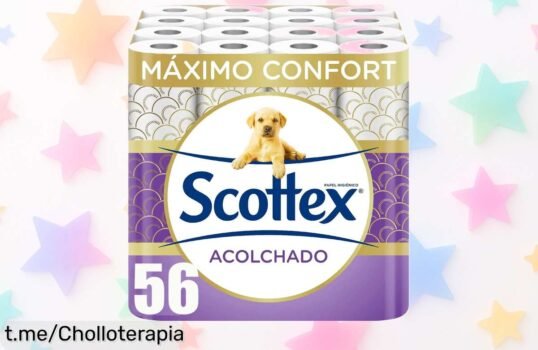Increíble pack de 8 rollos acolchados Scottex, suavidad que durará ¡56 rollos a un precio tirado! No te quedes sin hacerlo tuyo y disfruta la tranquilidad en casa.