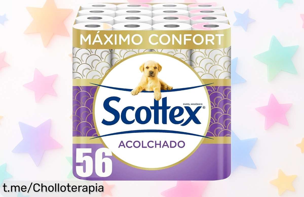 Increíble pack de 8 rollos acolchados Scottex, suavidad que durará ¡56 rollos a un precio tirado! No te quedes sin hacerlo tuyo y disfruta la tranquilidad en casa.
