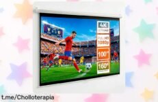 Increíble pantalla de proyección Luxscreen 100 con tela triple capa: ¡haz tu cine en casa a un precio rebajado que no te lo puedes perder!