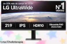 Increíble pantalla ultraancha LG 29U511AB, perfecta para series y trabajo; ahora a un precio loco que no querrás dejar escapar. ¡Vívelo todo en grande!