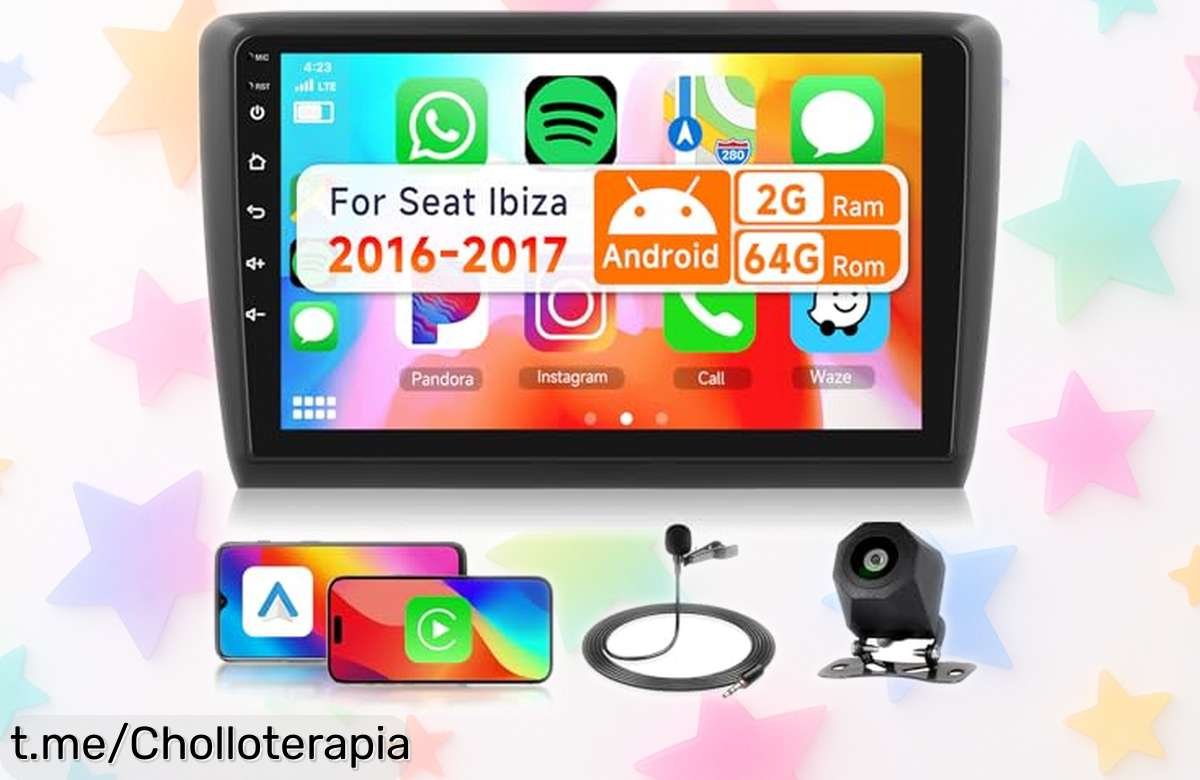 Increíble radio para Seat Ibiza 2016-2017 con pantalla de 9”, CarPlay y Android Auto, un pepinazo tecnológico al precio más bajo que imaginas ¡No te lo pierdas!