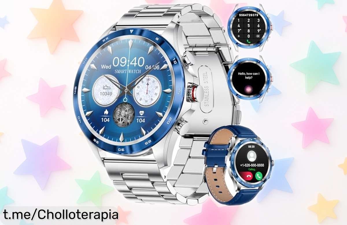 Increíble reloj inteligente LIGE para hombre que responde llamadas y controla tus deportes con GPS, ¡con 2 correas a un precio de locura! No lo dejes escapar.
