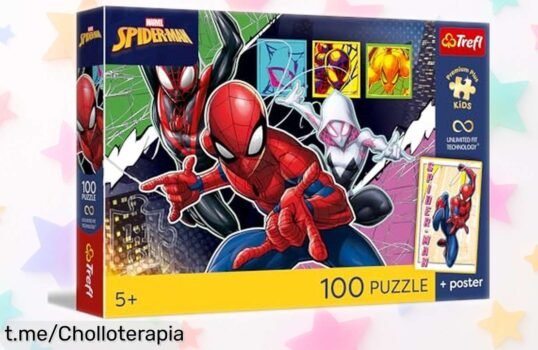 Increíble rompecabezas de 100 piezas Trefl “La araña heroica” con póster exclusivo: ¡mejora la concentración y paciencia de los peques a un precio que es una locura!