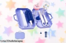 Increíble set de cepillos Vicloon para biberones y tetinas, tu aliado perfecto que ¡no puedes dejar escapar! Lleva la limpieza a otro nivel mientras viajas o en casa.