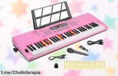 Increíble teclado de piano Hricane con 61 teclas y micrófono, ¡ofertón para que empieces a tocar en un abrir y cerrar de ojos! No dejes pasar esta oportunidad musical única.