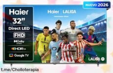 Increíble televisor smart Haier K85 Full HD 32 con Google TV y Dolby Audio a un precio de escándalo, ¡no te lo puedes perder si amas las pelis y series!