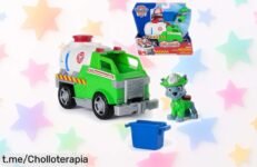 Increíble vehículo de rescate Paw Patrol Rocky para los peques, ¡ha bajado de precio y listo para mil aventuras! No te lo pierdas, la diversión está a un paso.
