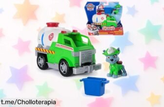 Increíble vehículo de rescate Paw Patrol Rocky para los peques, ¡ha bajado de precio y listo para mil aventuras! No te lo pierdas, la diversión está a un paso.
