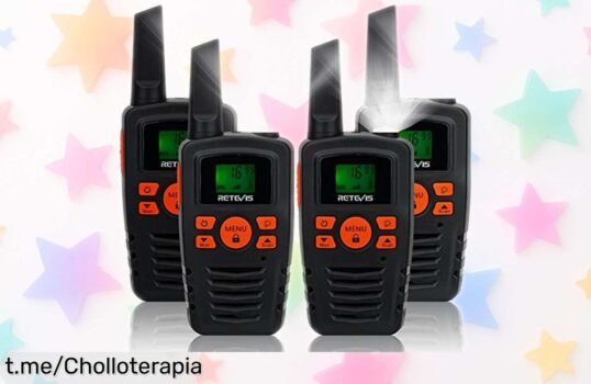 Increíbles walkie talkies Retevis RA635 en pack de 4, ¡perfectos para estar conectados hasta 3 millas! No te los pierdas a un precio que es un verdadero regalo.