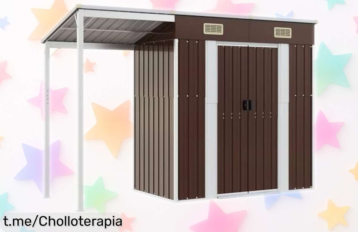 Inigualable cobertizo de jardín vidaXL, espacio extra para tus herramientas y muebles a un precio rebajado que no puedes dejar pasar. ¡Anímate y mejora tu exterior hoy mismo!