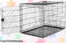 Jaula metálica para perro Amazon Basics: el ofertón que facilita su limpieza y seguridad, ¡hazte con la tuya antes de que se agote!