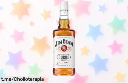 Jim Beam White Whiskey 70cl, ¡un sabor suave y dulce a un precio tiradísimo! No dejes pasar esta ganga excepcional que hará brillar tus momentos.