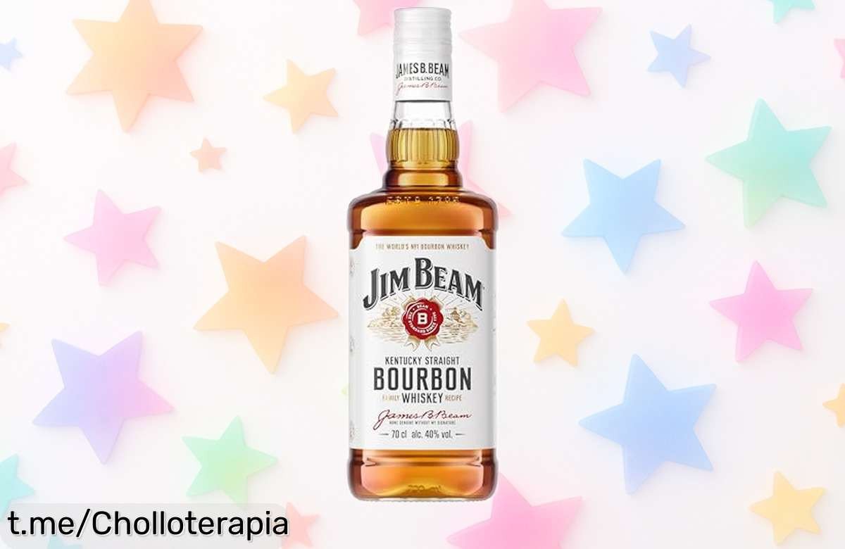 Jim Beam White Whiskey 70cl, ¡un sabor suave y dulce a un precio tiradísimo! No dejes pasar esta ganga excepcional que hará brillar tus momentos.