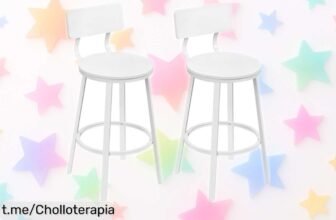 Juego de 2 taburetes altos WOLTU con respaldo y reposapiés, ¡un ofertón para elevar tu espacio que no puedes dejar escapar!