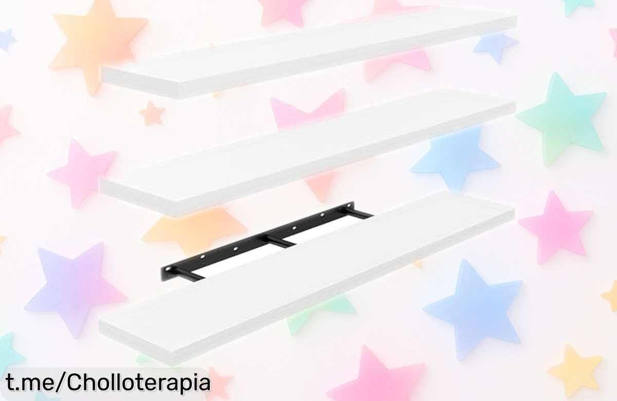 Juego de 3 baldas flotantes Amada Homefurnishing, el super chollo que estabas esperando para organizar tu hogar con estilo y elegancia: ¡no dejes pasar esta oportunidad única!