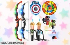Juguete LED VATOS de arco y diana de tiburón: diversión a tope para los peques con luces que encantan, ¡oportunidad imperdible por un precio que no te lo crees!